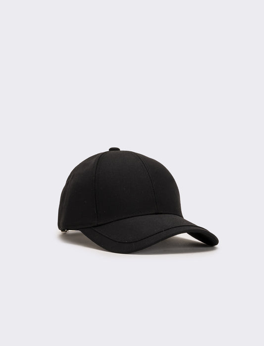 Cappello baseball in nylon con ricamo - Nero