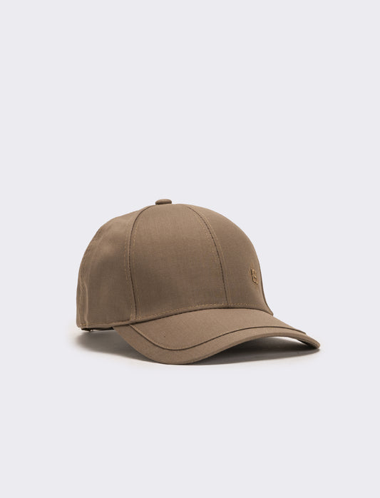 Cappello baseball in nylon con ricamo - Beige