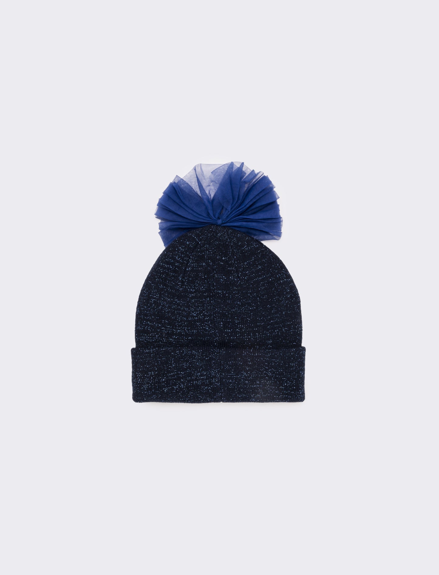 Cappello con fiocco in tulle e lettera paillettes - Var 9