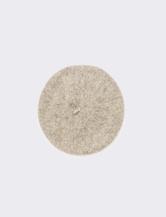 Cappello basco con fiocco bambina - Grigio melange