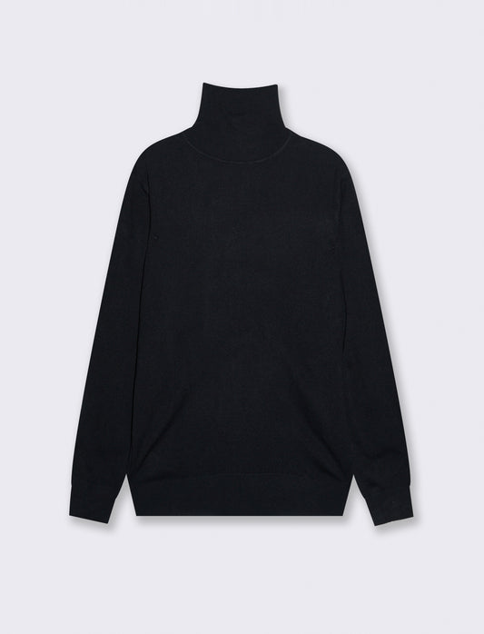 MAGLIA COLLO ALTO BASIC - Blu