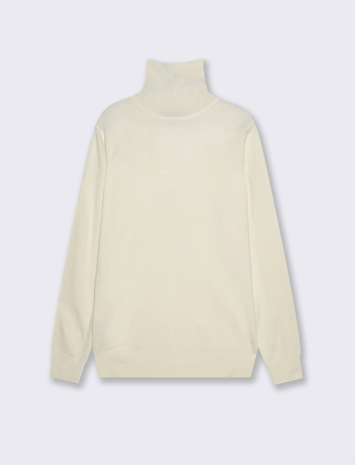 MAGLIA COLLO ALTO BASIC - Beige ecru