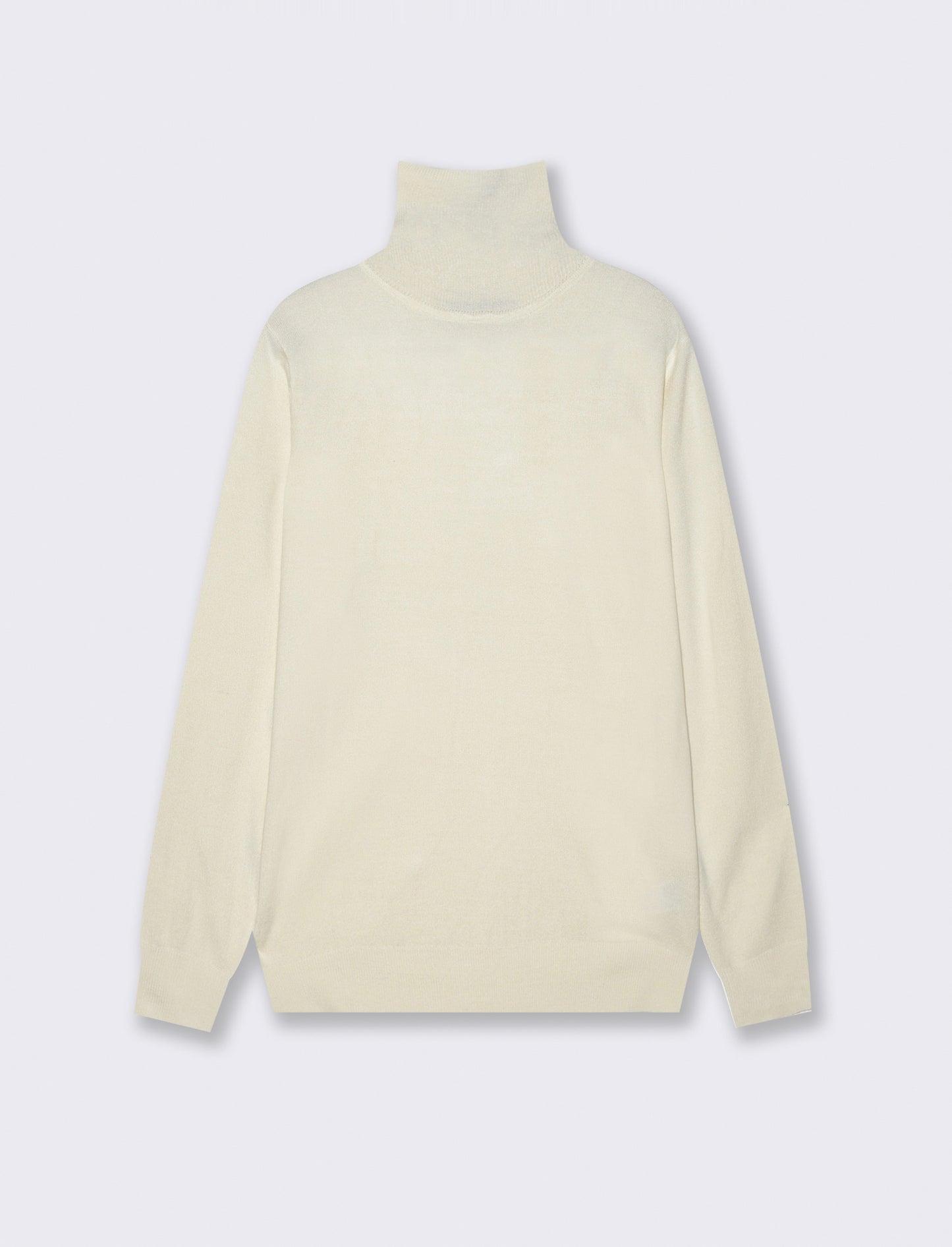 MAGLIA COLLO ALTO BASIC - Beige ecru