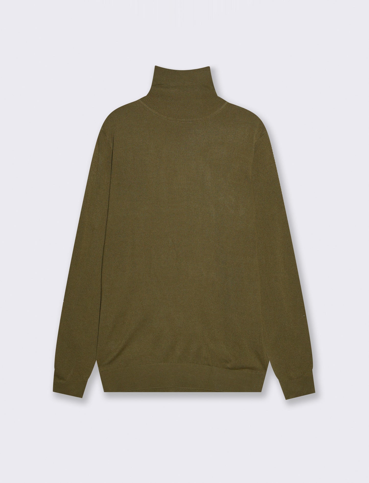 MAGLIA COLLO ALTO BASIC - Verde oliva
