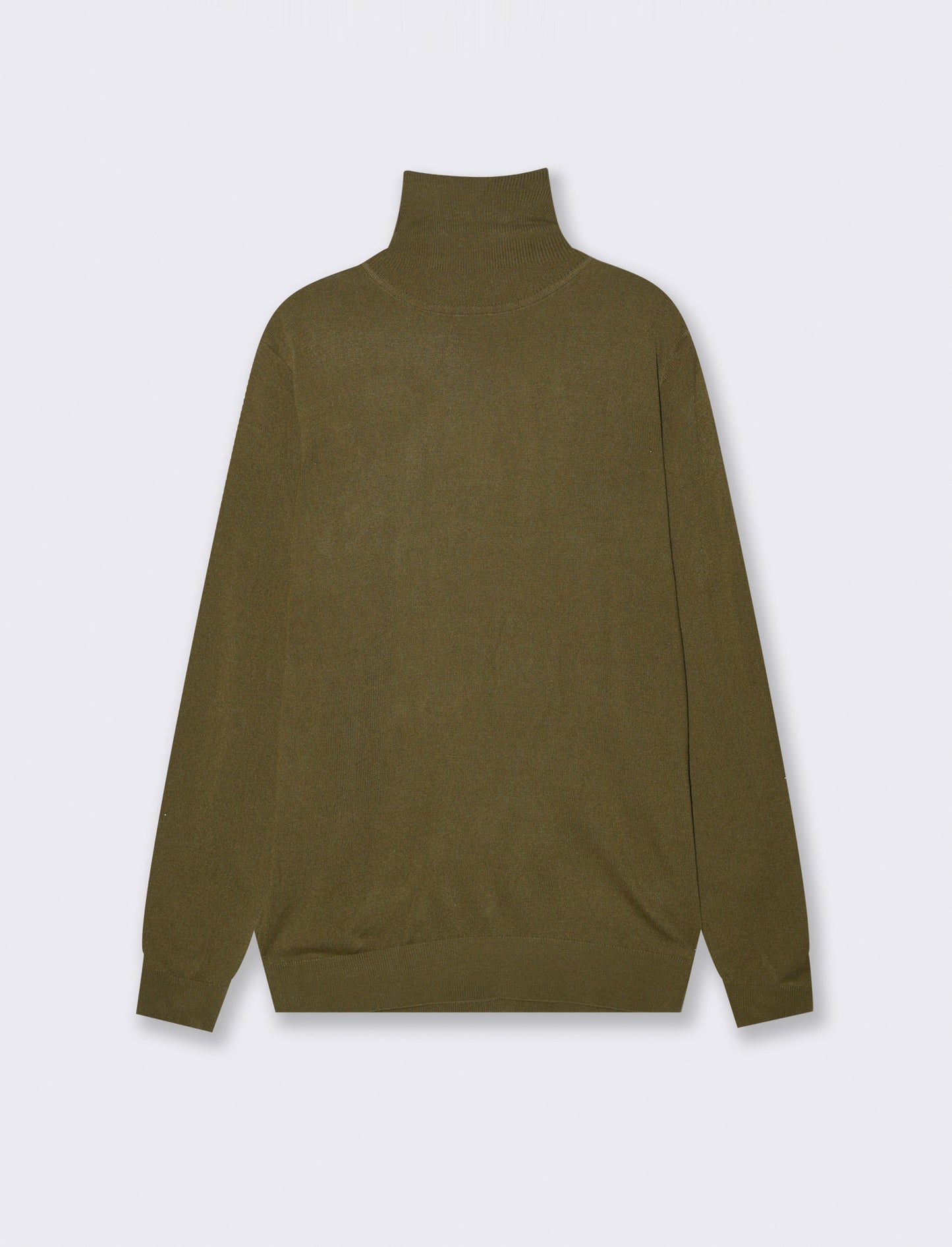 MAGLIA COLLO ALTO BASIC - Verde oliva