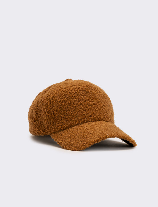 Cappello baseball pelliccia agnello - Marrone