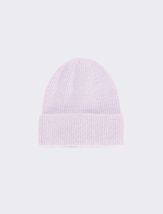 Cappello con risvolto lurex - Lilla