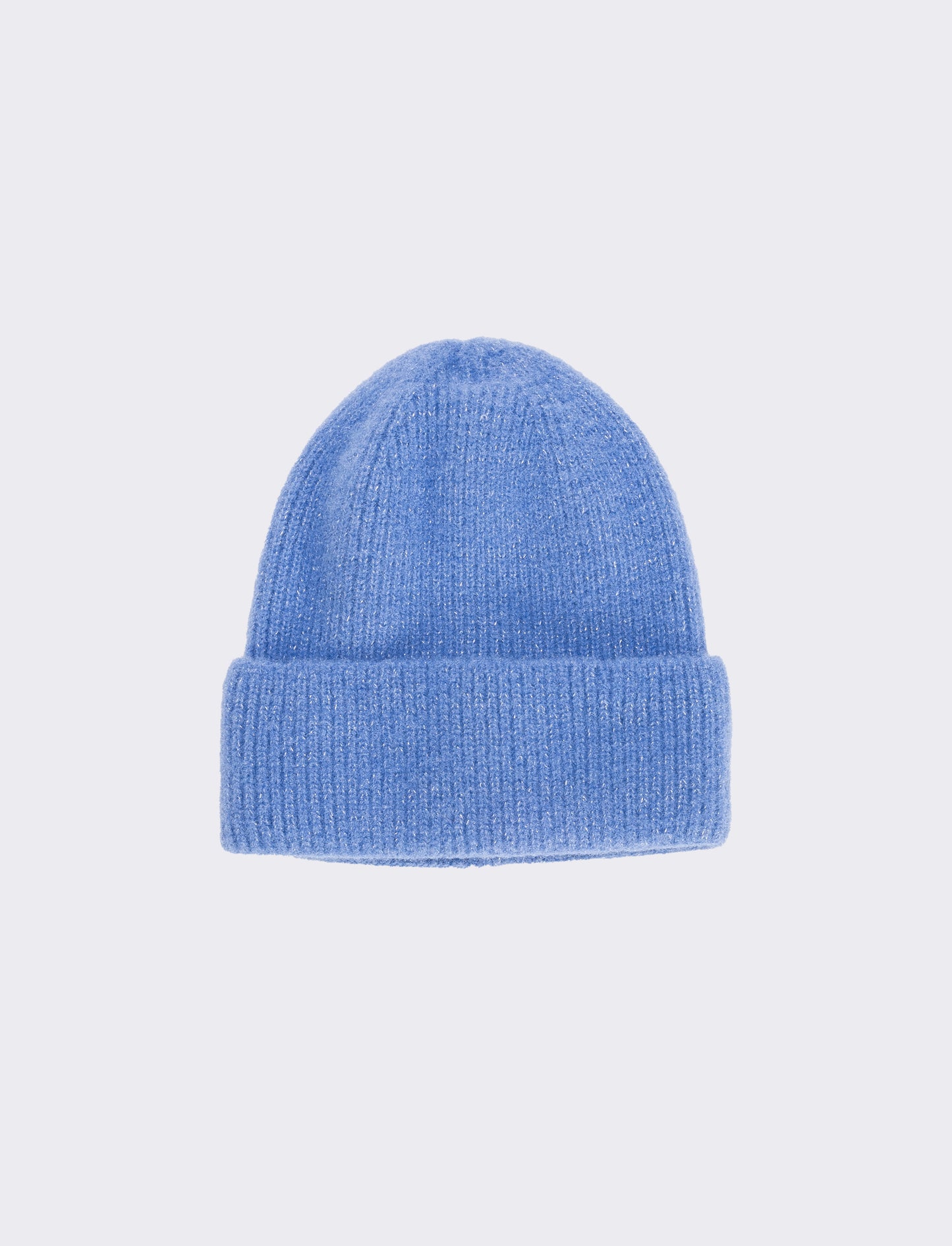 Cappello con risvolto lurex - Blu