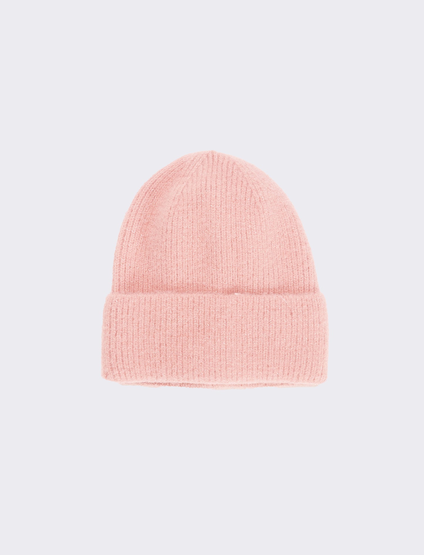 Cappello con risvolto lurex - Rosa