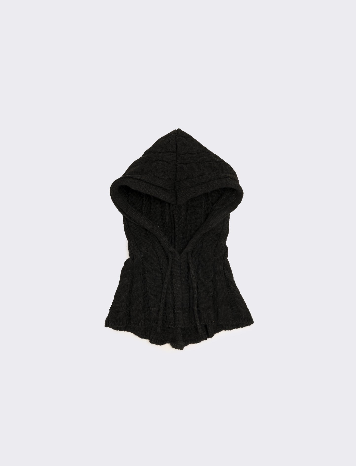 Cappello con collo modello balaclava - Nero
