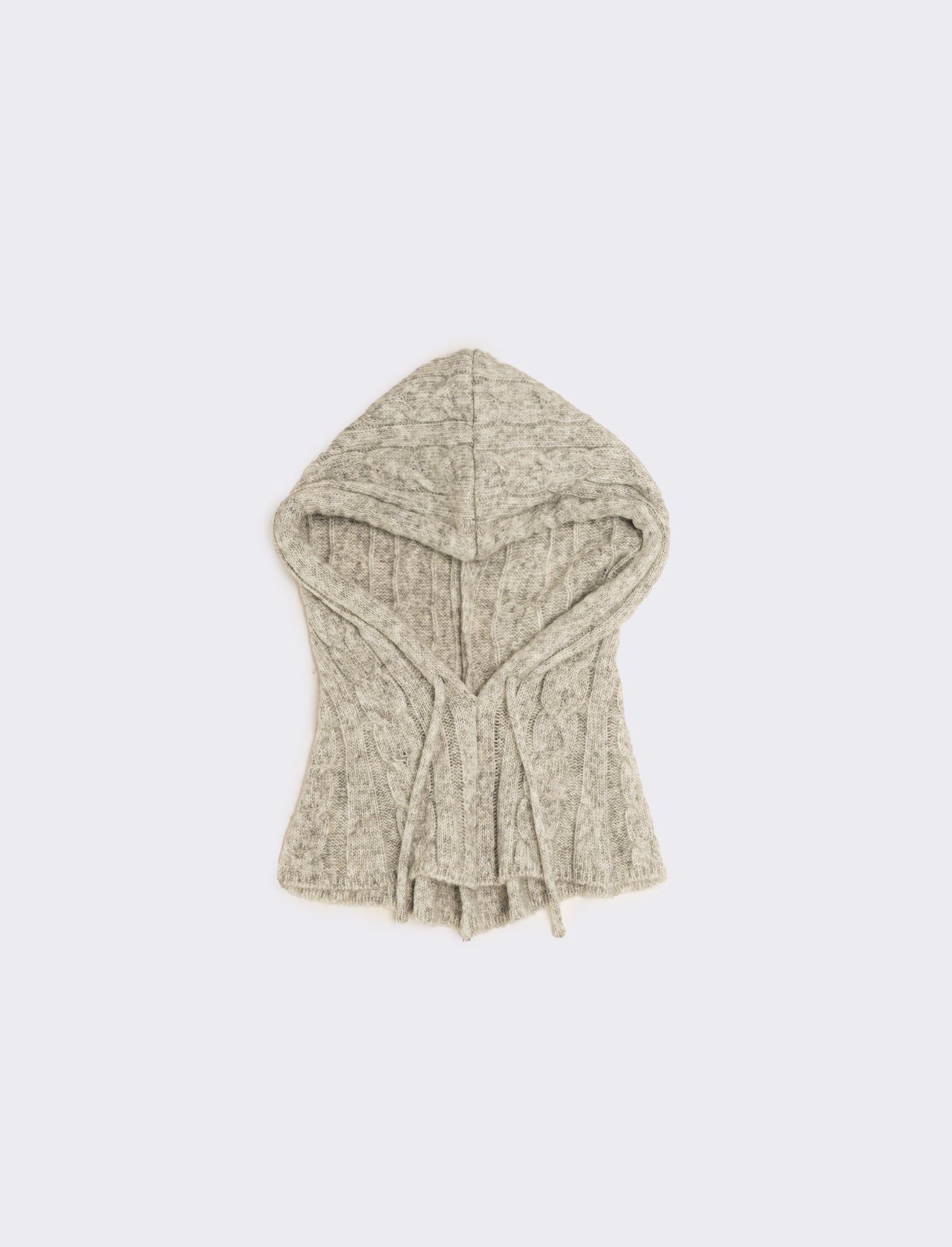 Cappello con collo modello balaclava - Grigio