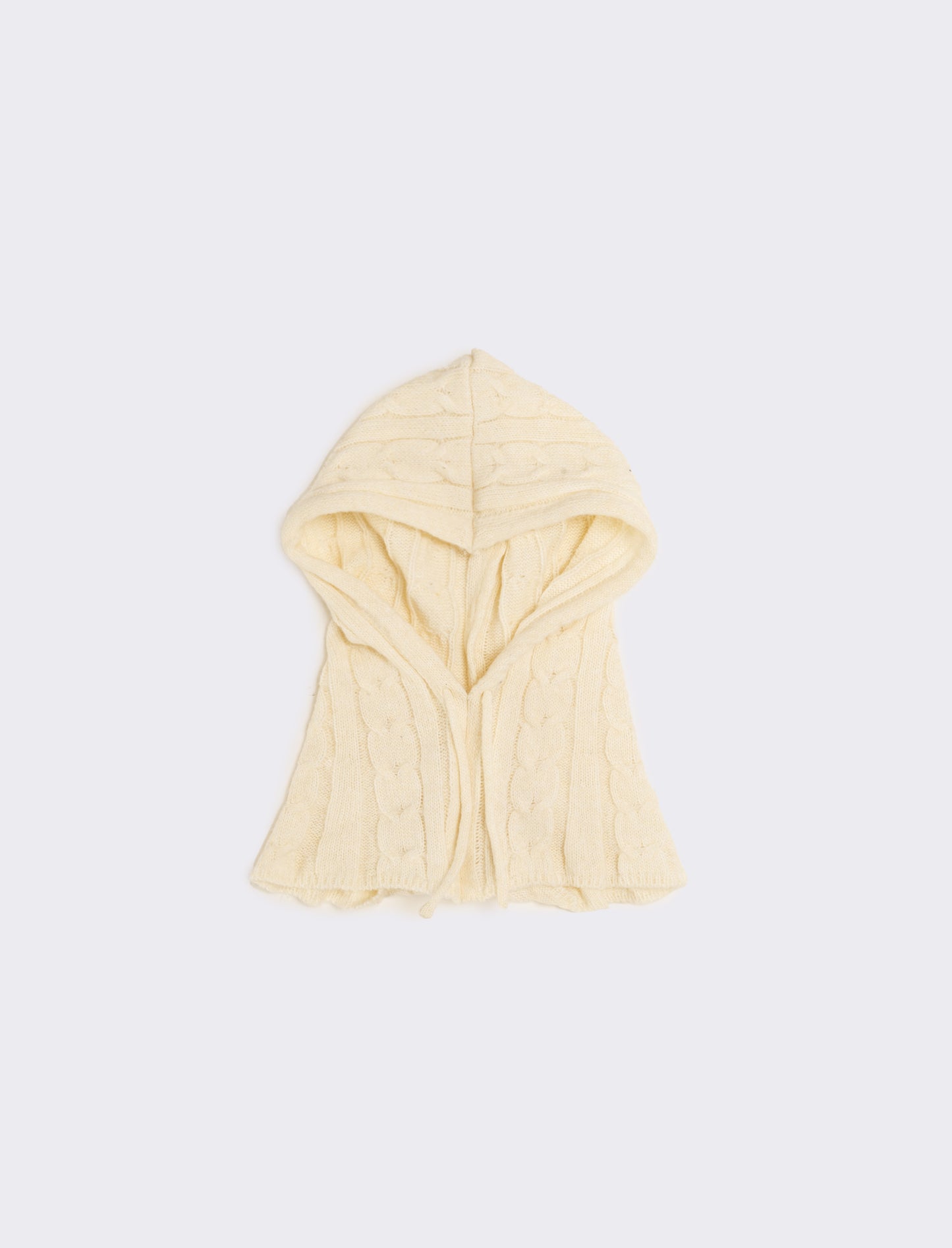 Cappello con collo modello balaclava - Bianco sporco