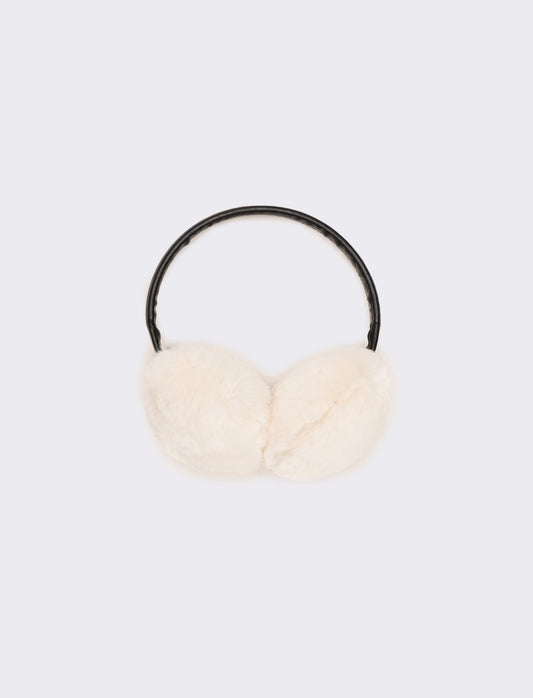 Copriorecchie con ecopelle donna - Beige