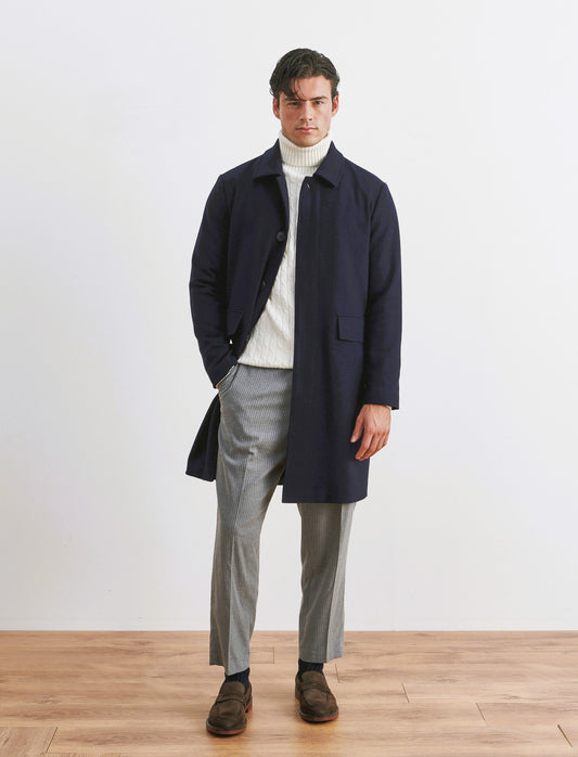 CAPPOTTO COLLO CAMICIA - Blu