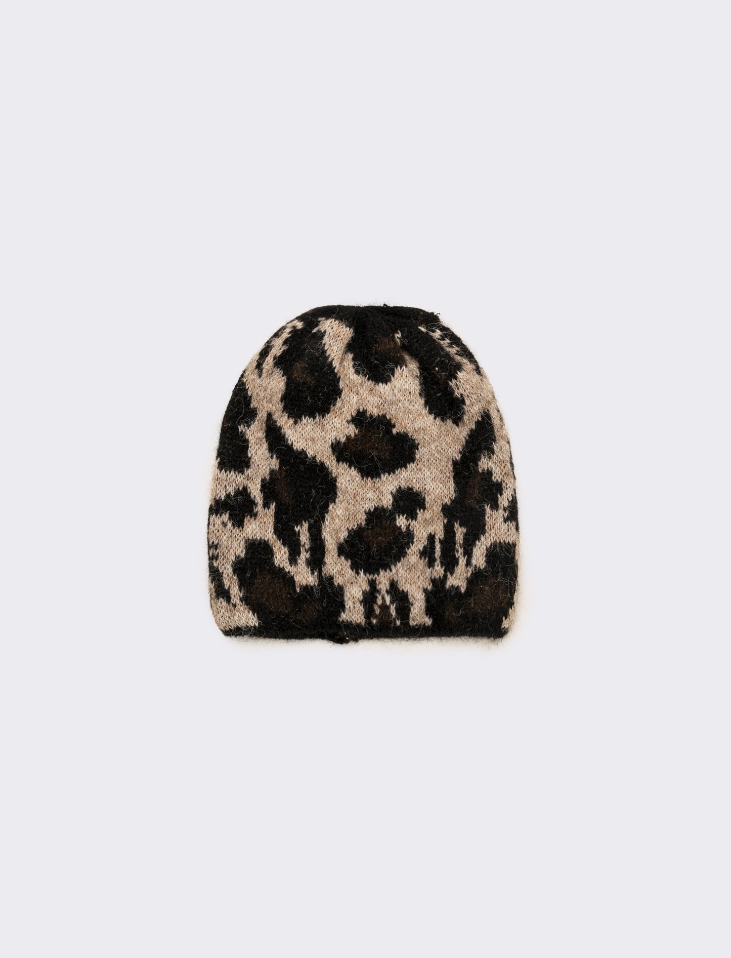 Cappello cuffia leopardato donna - Nero