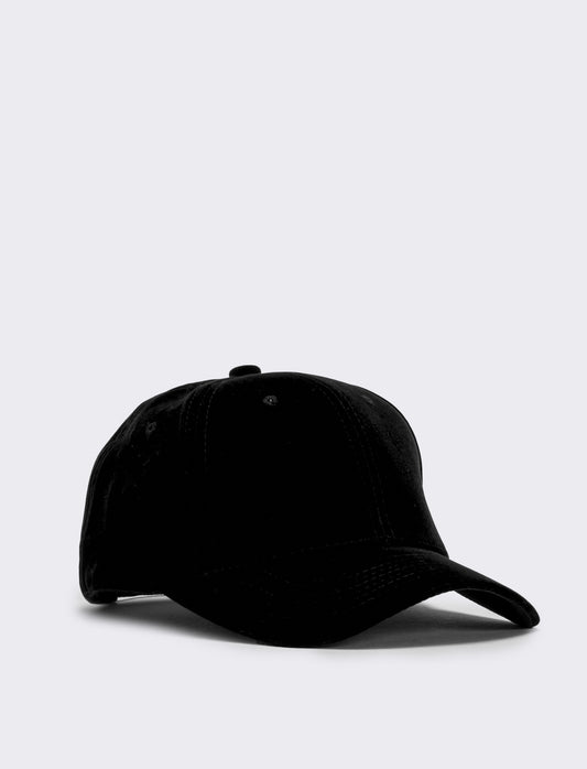 Cappello baseball velluto donna - Nero