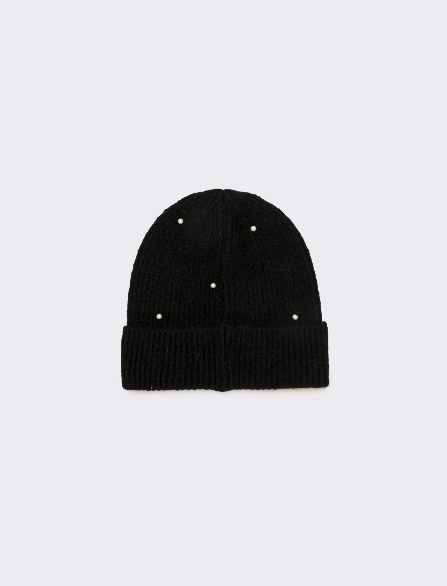 Cappello con fiocchetti in perle - Nero