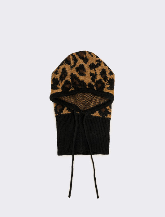 Balaclava donna leopardato e nero - Leopardato