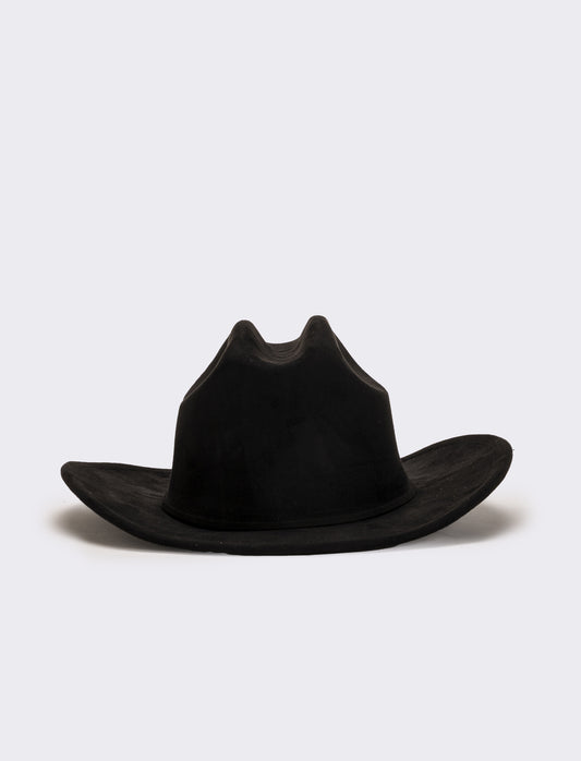 Cappello cowboy in dainetto donna - Nero