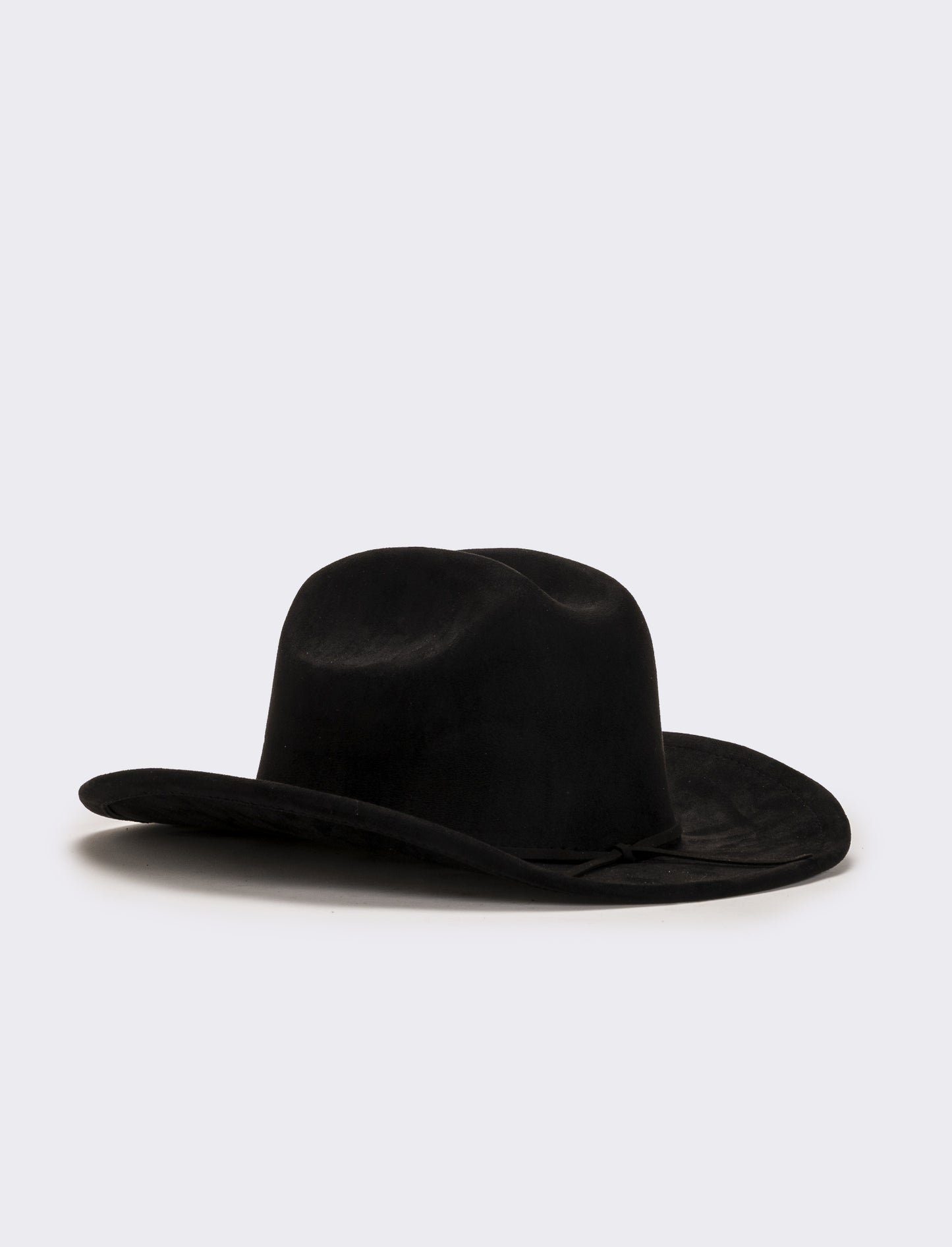 Cappello cowboy in dainetto donna - Nero