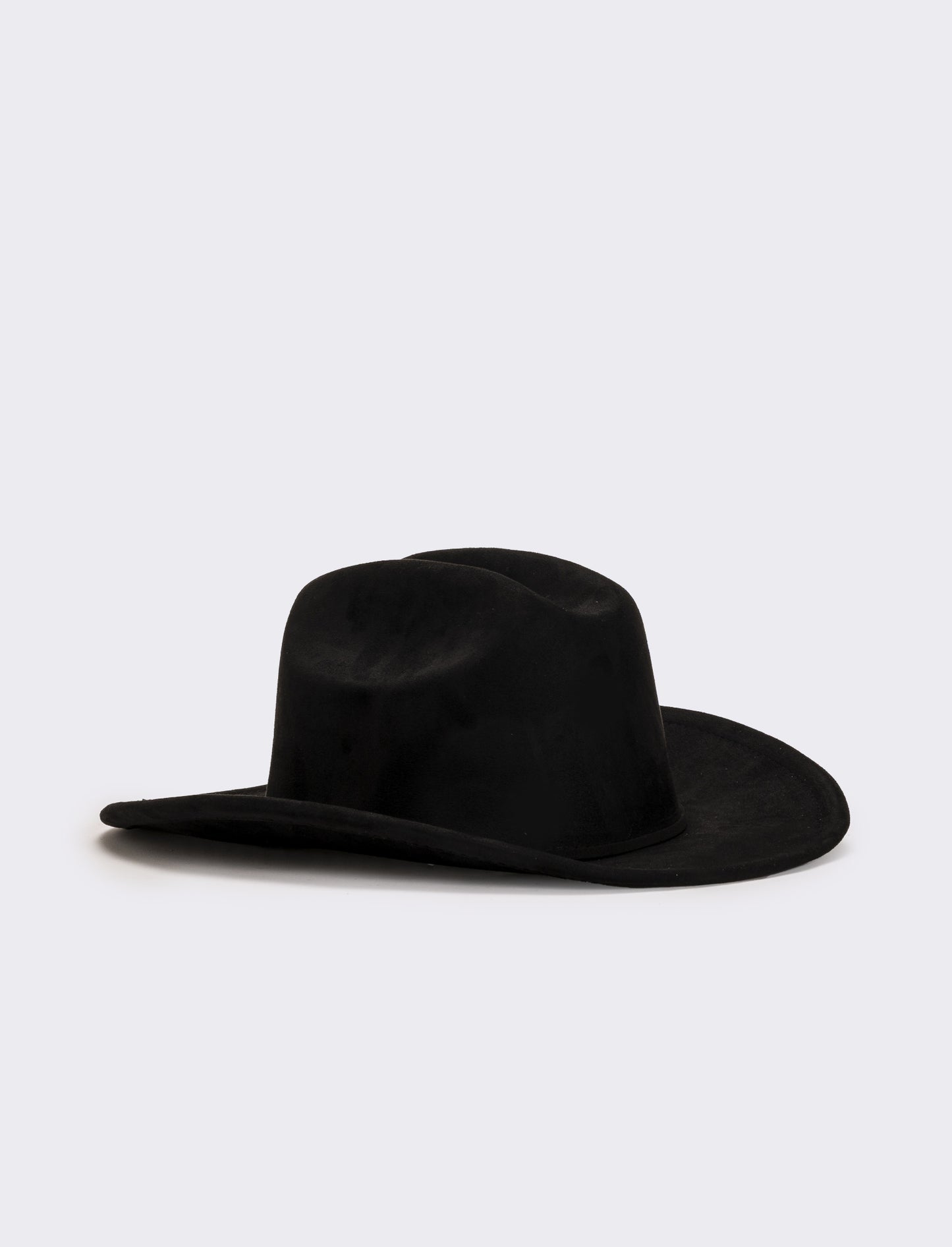 Cappello cowboy in dainetto donna - Nero