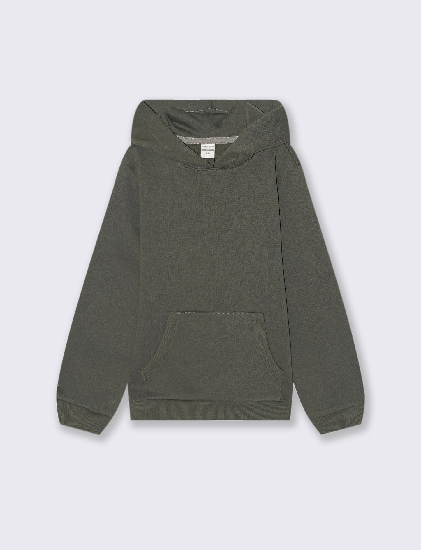 FELPA GIROCOLLO CON CAPPUCCIO - Verde militare