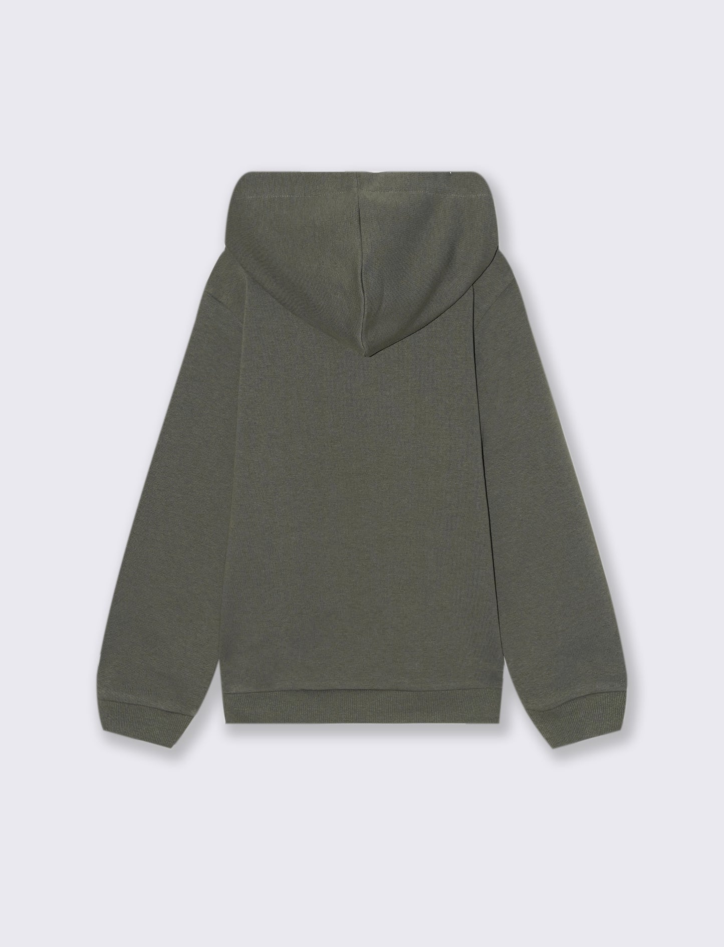 FELPA GIROCOLLO CON CAPPUCCIO - Verde militare