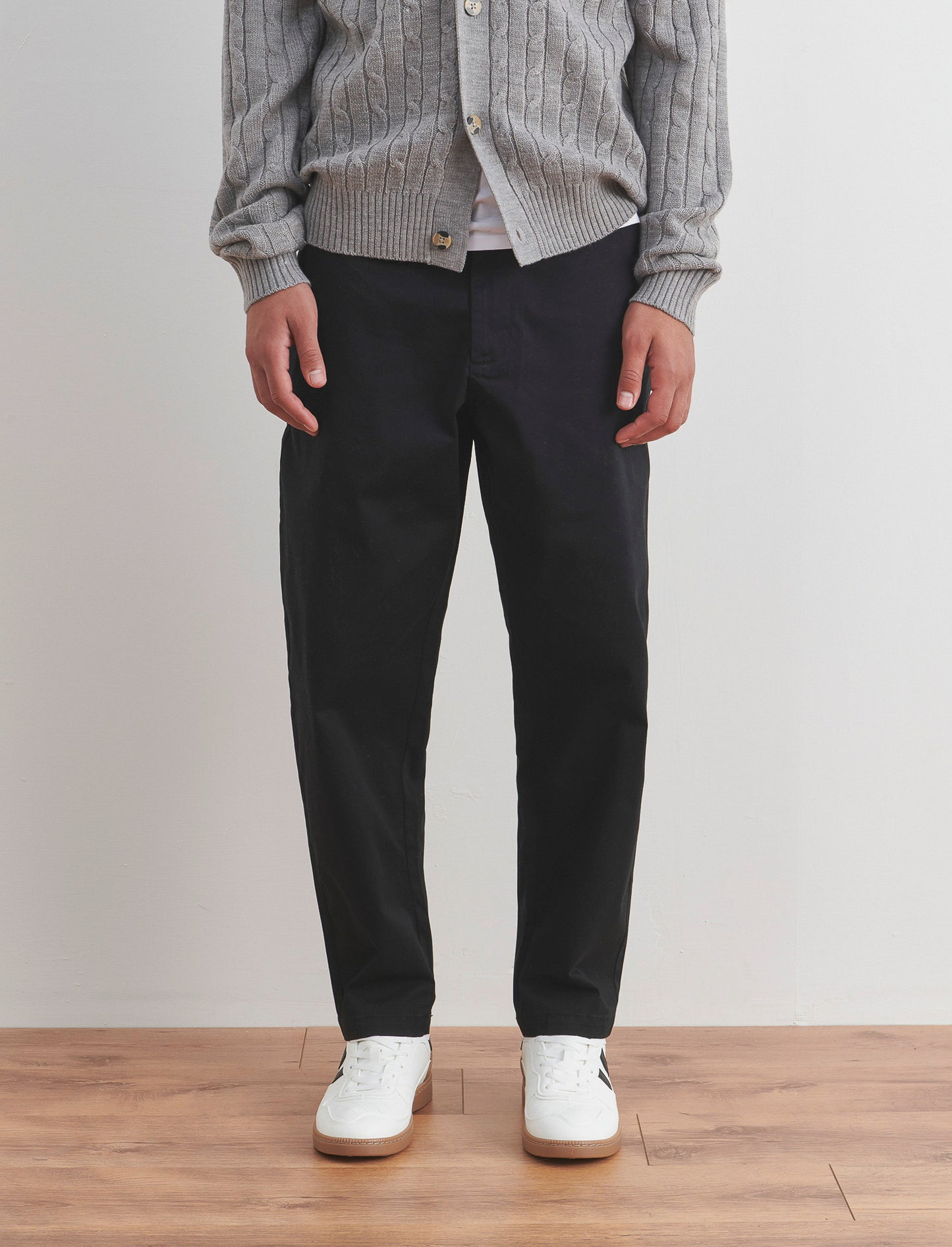 PANTALONI CHINO RELAXED TESSUTO PREMIUM - Nero