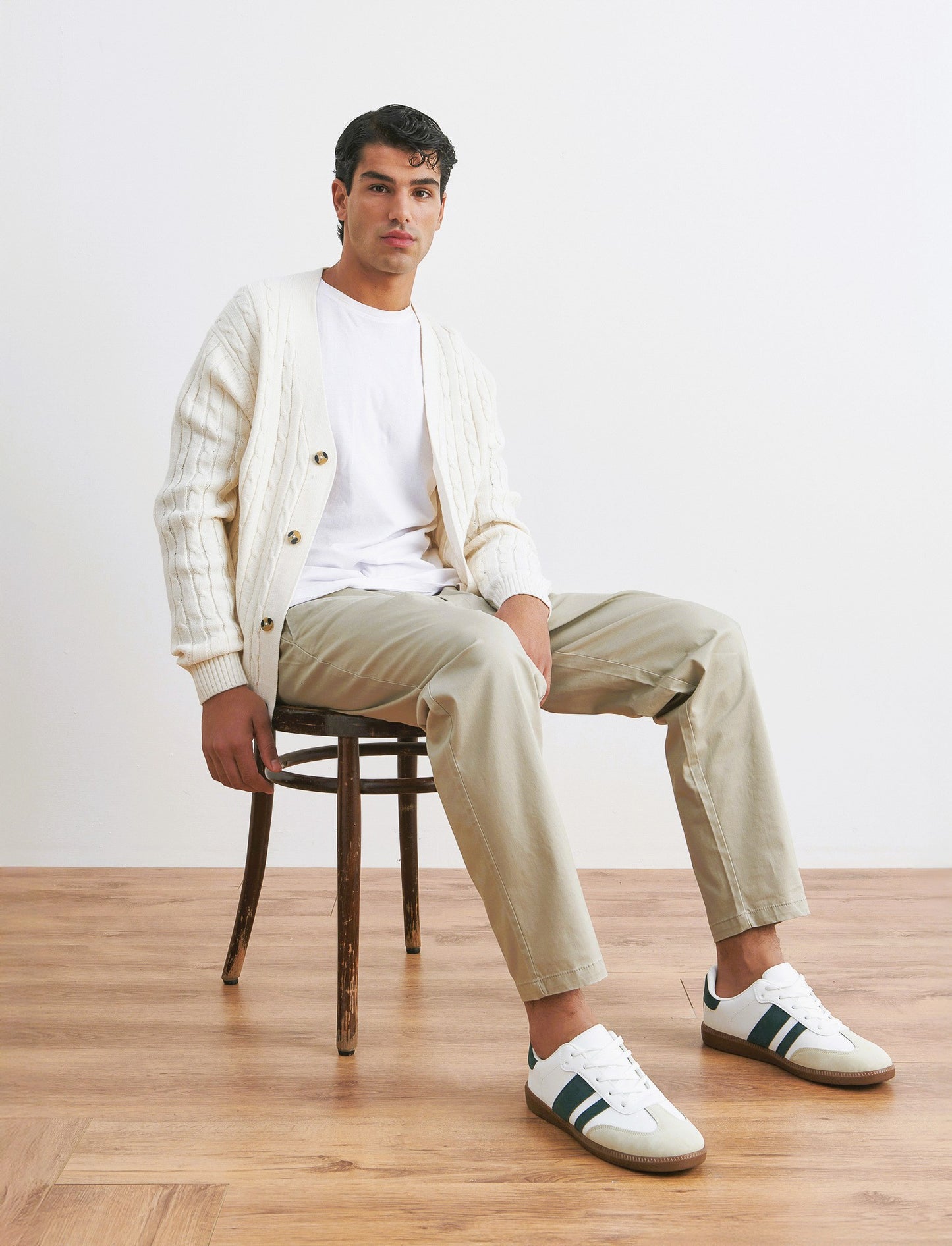 PANTALONI CHINO RELAXED TESSUTO PREMIUM - Beige