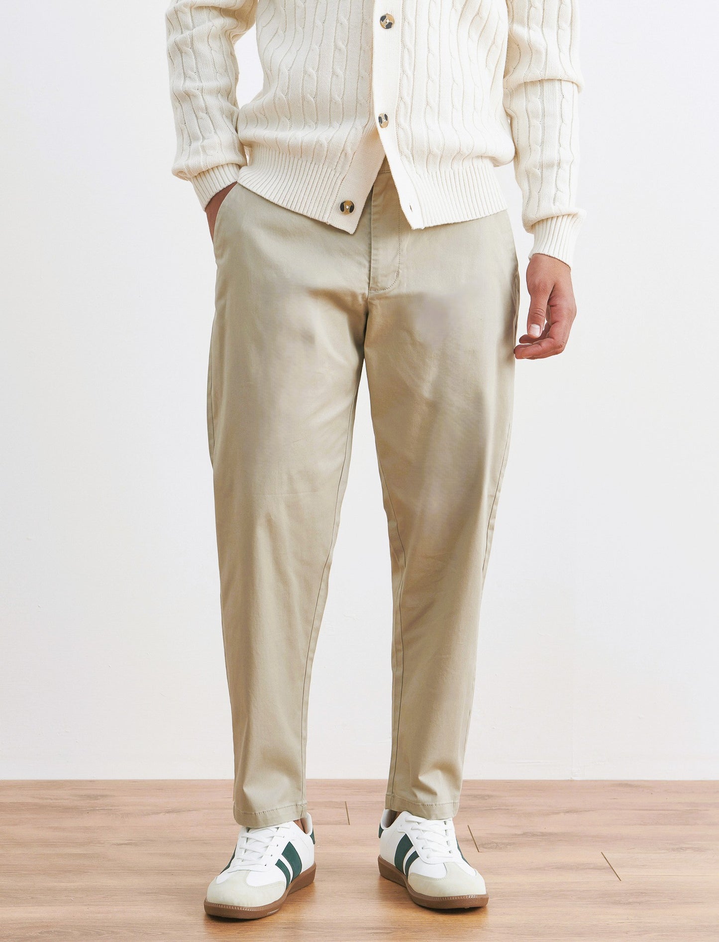 PANTALONI CHINO RELAXED TESSUTO PREMIUM - Beige