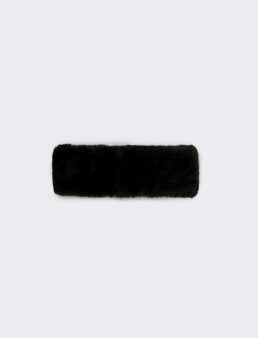 Fascia donna in finta pelliccia - Nero