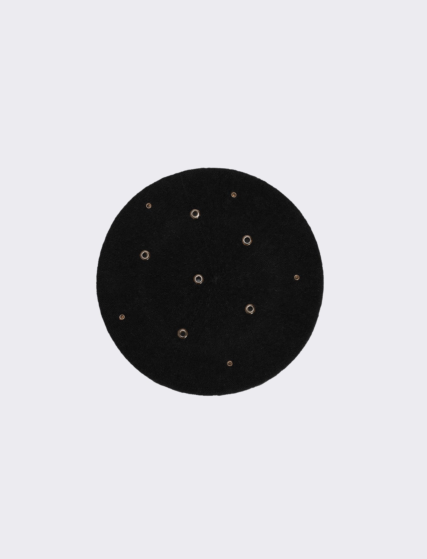 Cappello basco donna con rivetti - Nero