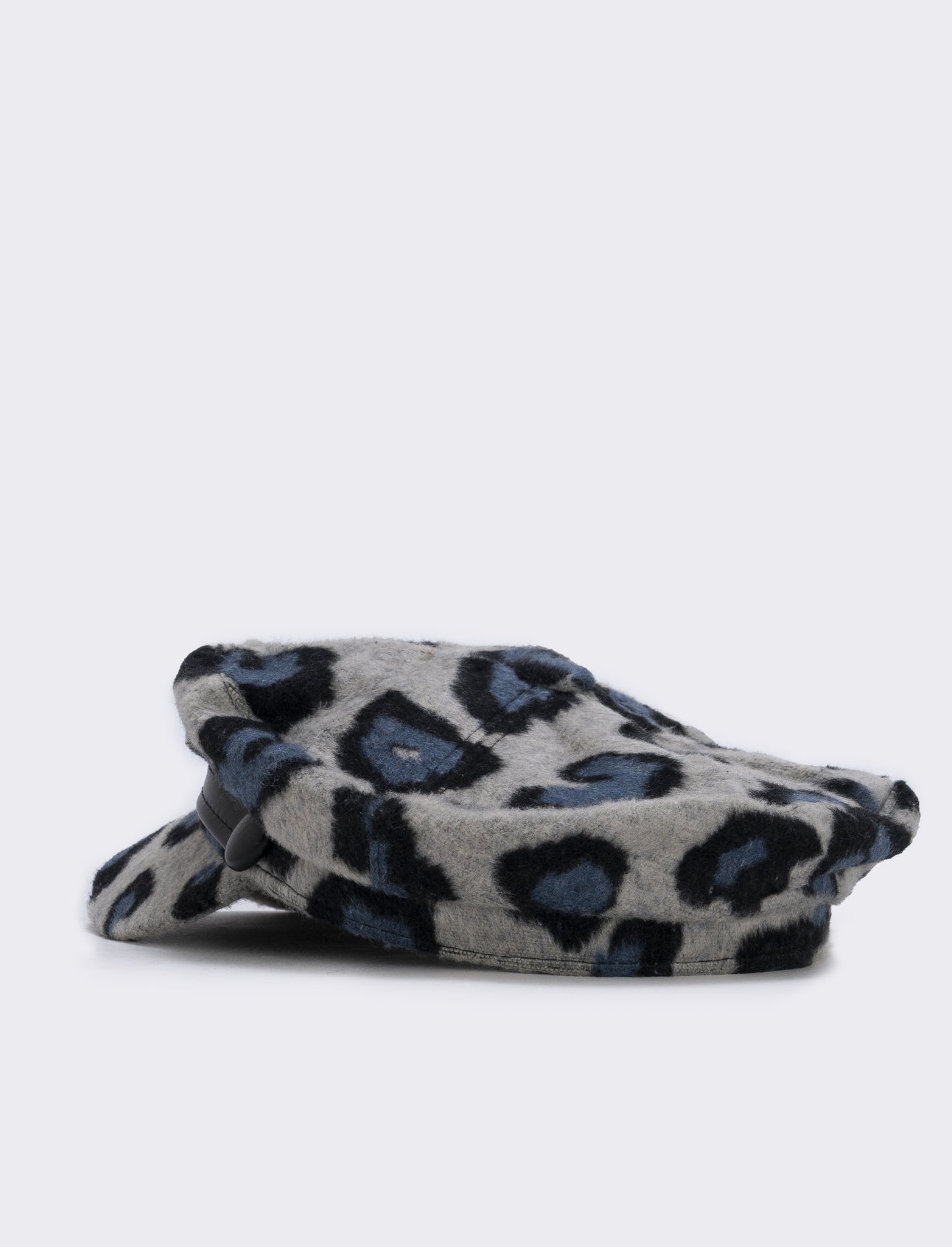 Cappello berrettone donna leopardato - Blu
