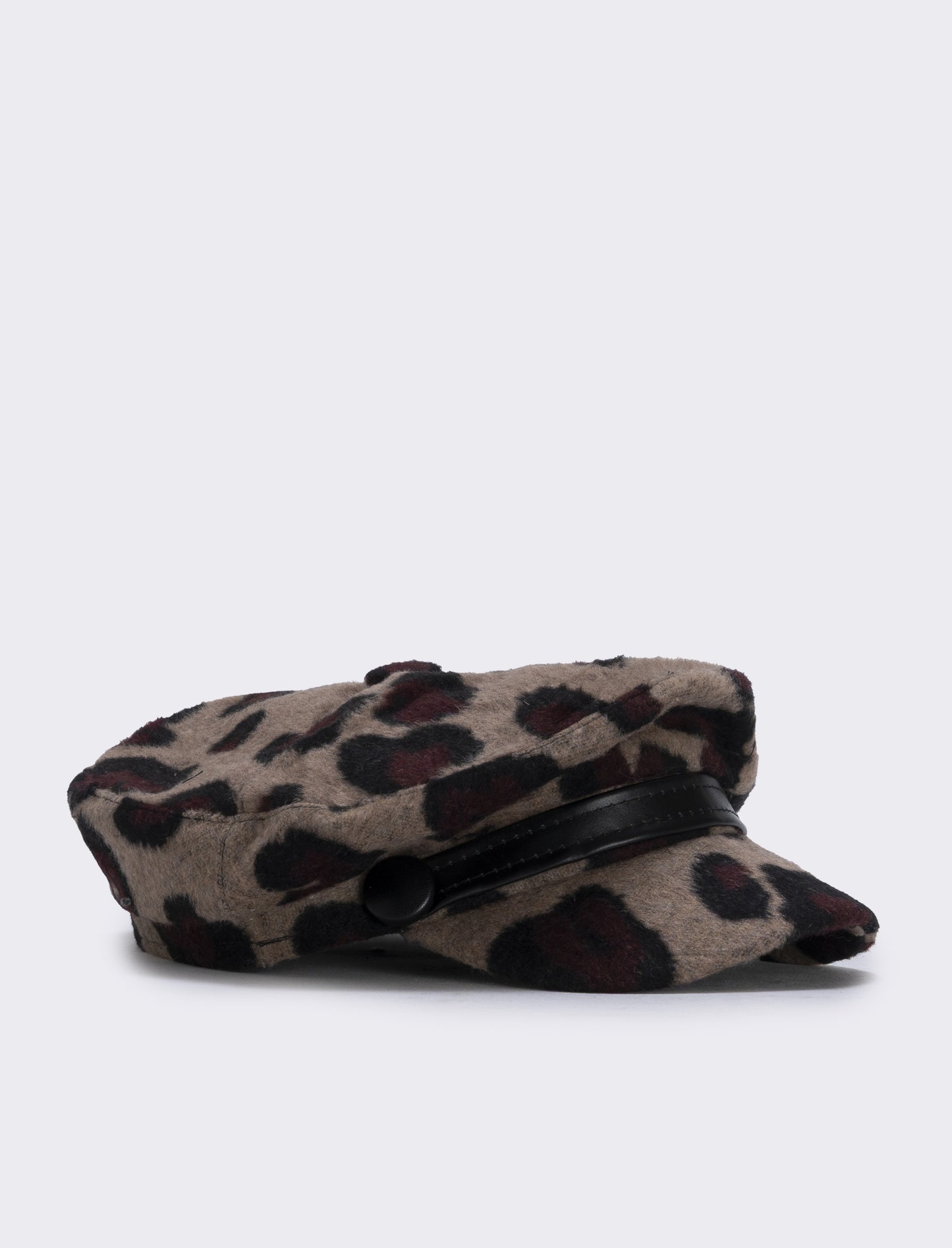 Cappello berrettone donna leopardato - Bordeaux