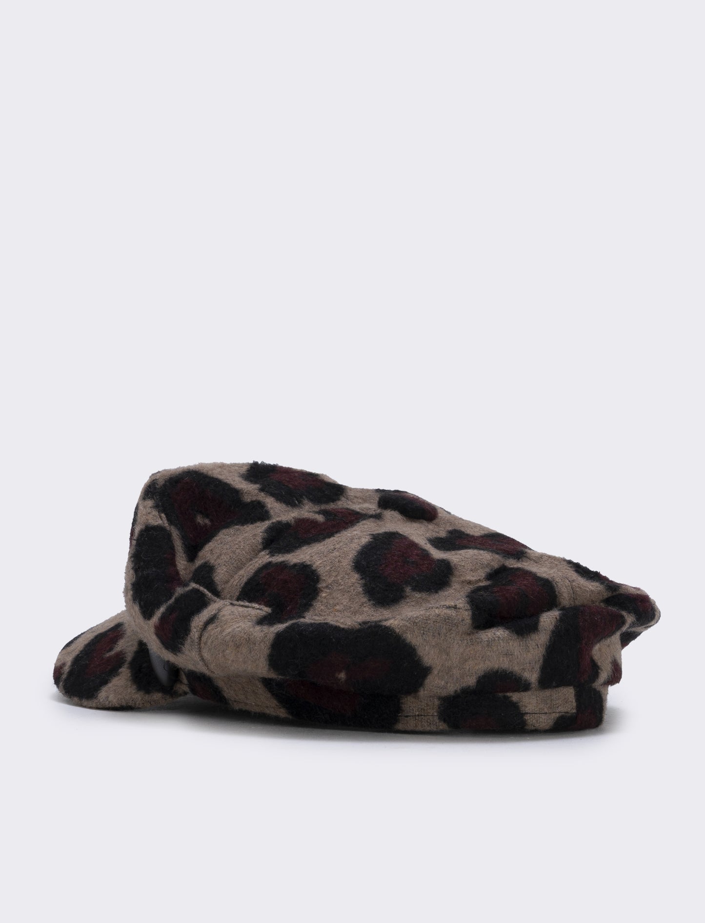 Cappello berrettone donna leopardato - Bordeaux