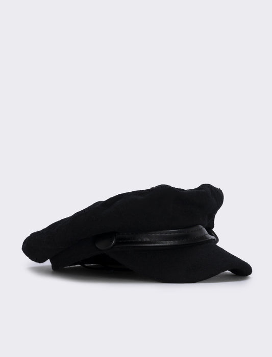 Cappello berrettone donna leopardato - Nero