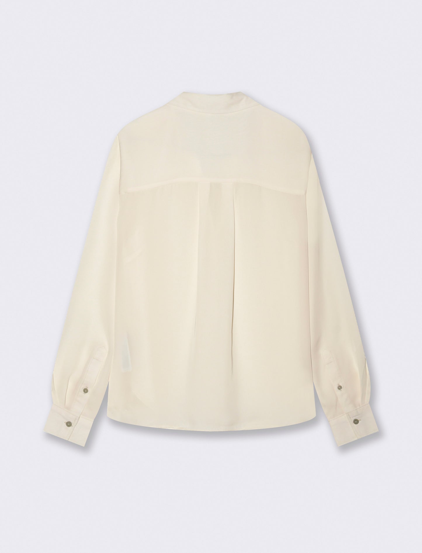 Camicia con Spacchi e Manica Lunga - Avorio