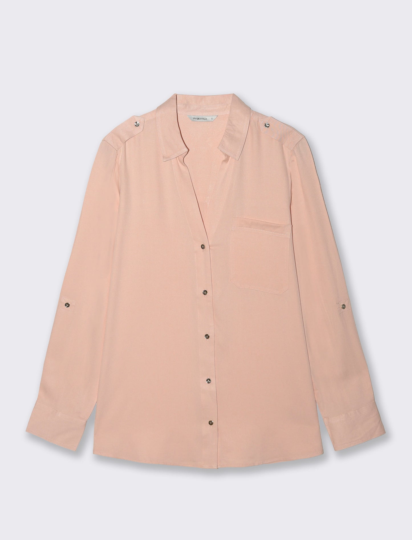 Camicia Basica con Tasche e Laccio - Pesca