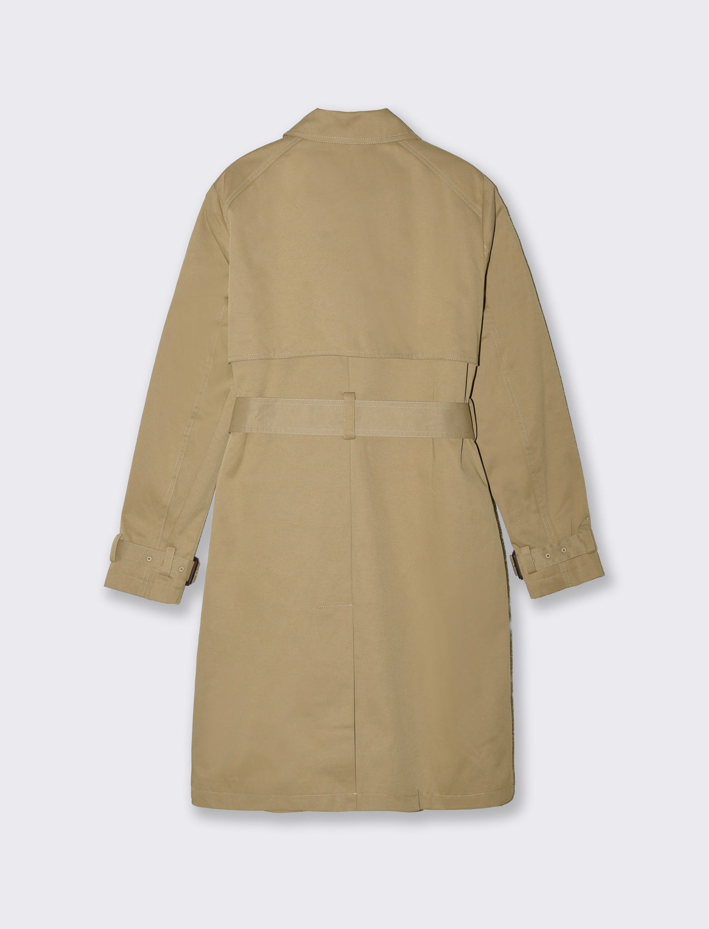 TRENCH LUNGO CON CINTURA E TASCHINI - Cammello
