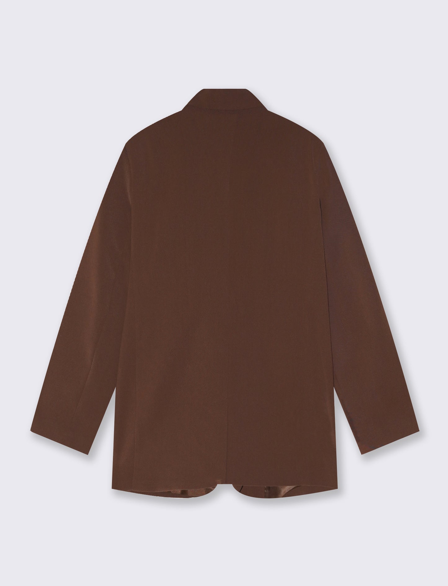 Open Jacket with Decorative Buttons and Pockets - Brown