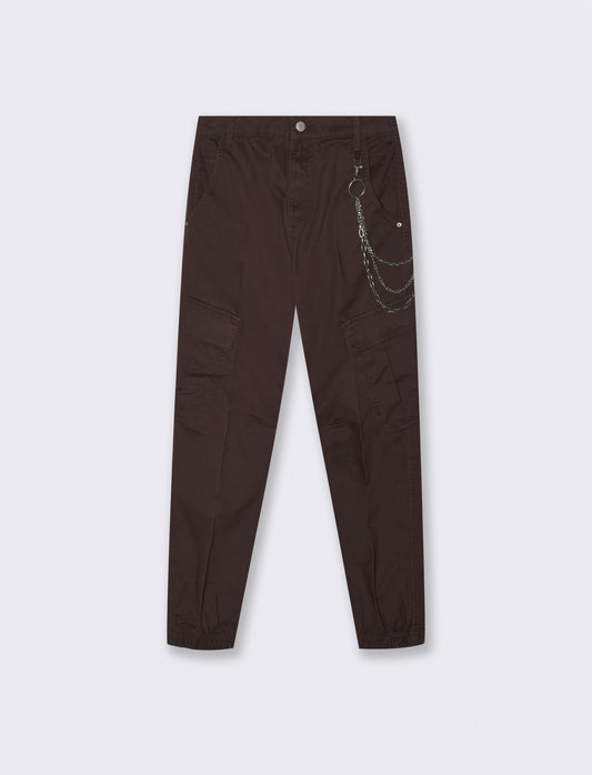 Pantalone con Catena e Elastico - Moro
