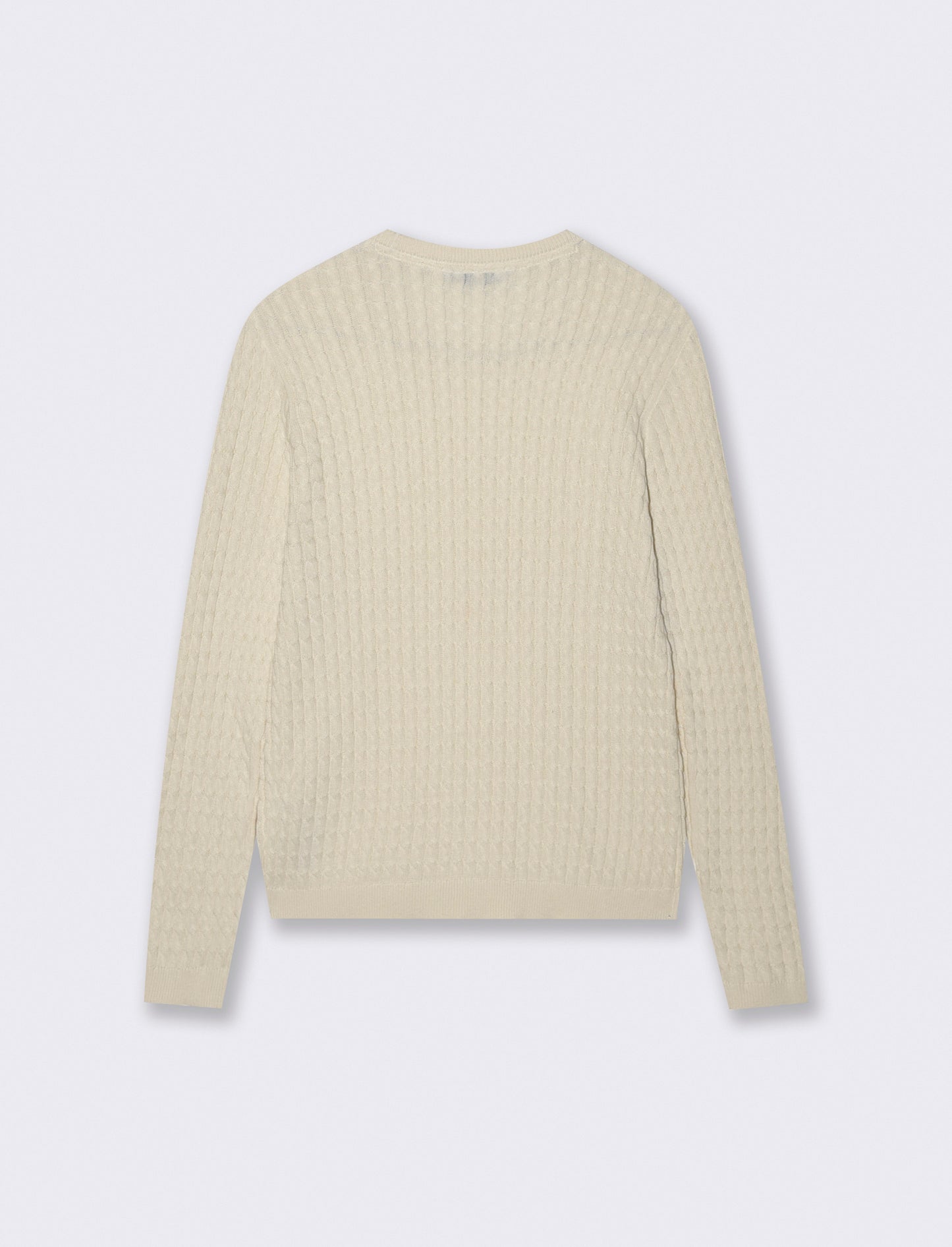 Maglia Girocollo a Treccia - Avorio