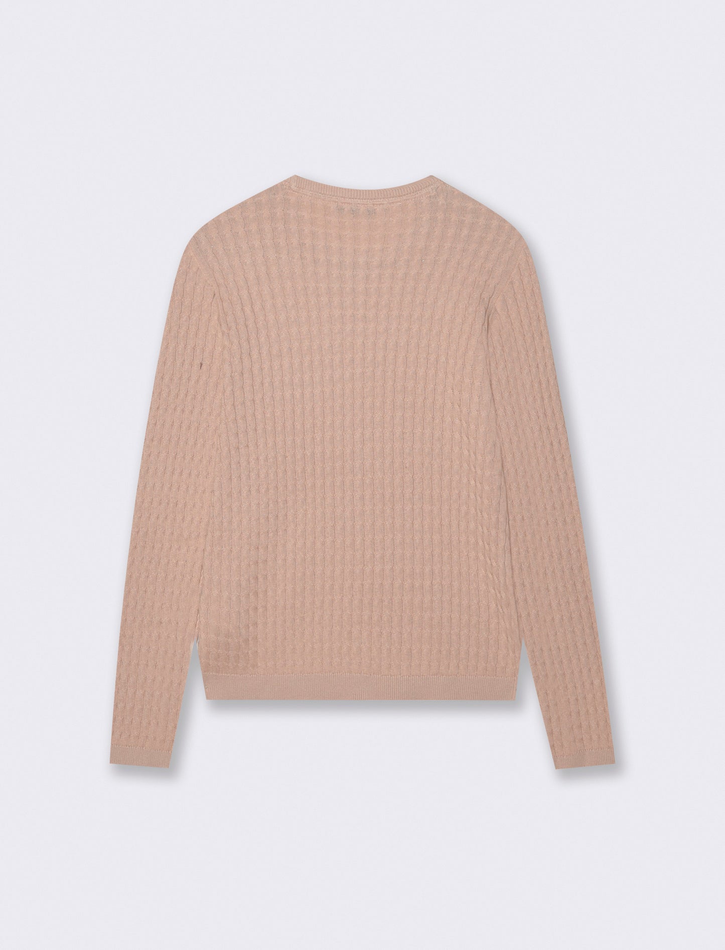 Maglia Girocollo a Treccia - Rosa chiaro