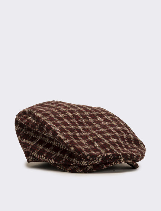 Cappello coppola vari pattern uomo - Bordeaux