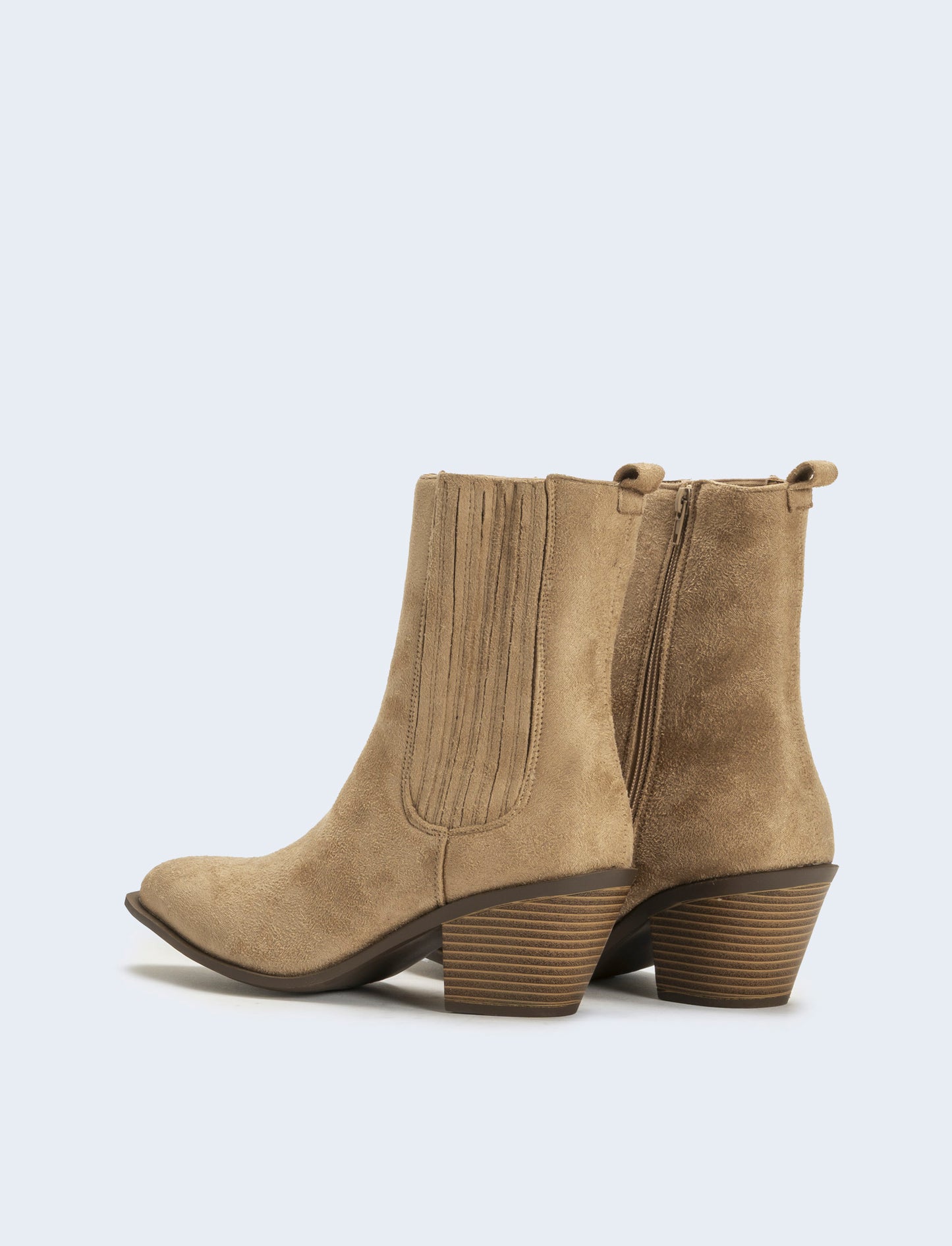 Tronchetto stile texano da donna - Grigio tortora