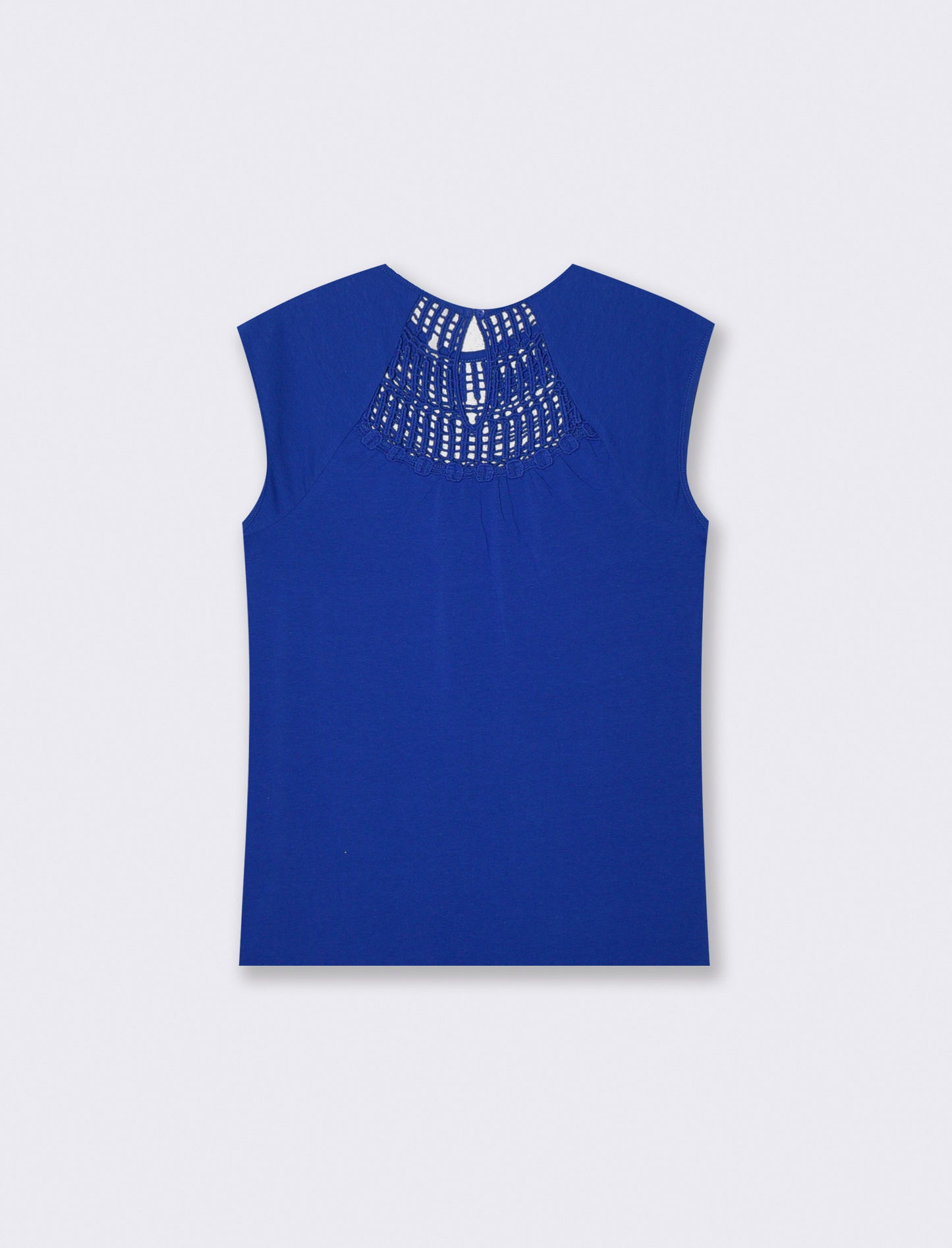 Top con pizzo e inserti sullo scollo - Royal