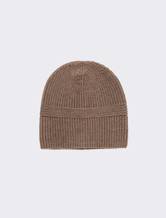 Cappello cuffia senza risvolto uomo - Grigio fango