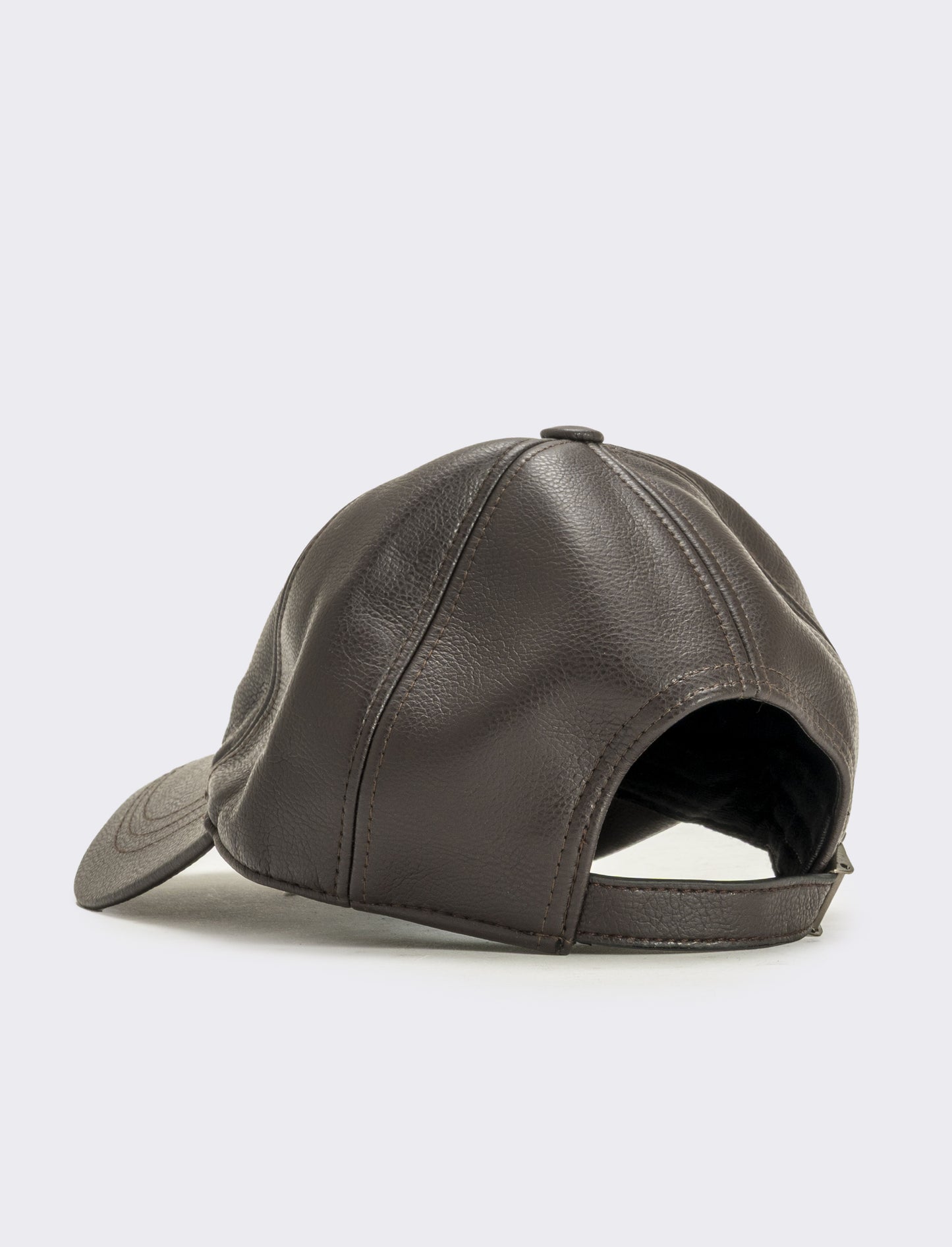 Cappello baseball liscio in pvc uomo - Marrone
