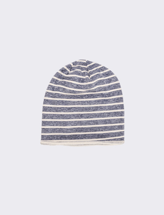 Cuffia a righe french terry uomo - Denim