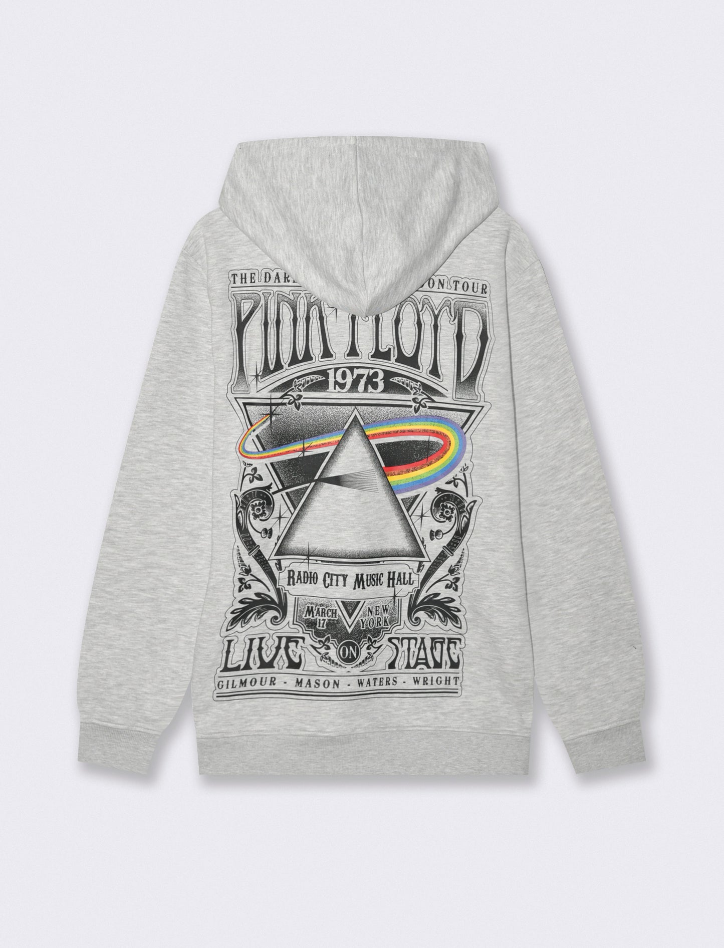 FELPA STAMPA PINK FLOYD - Grigio mel.